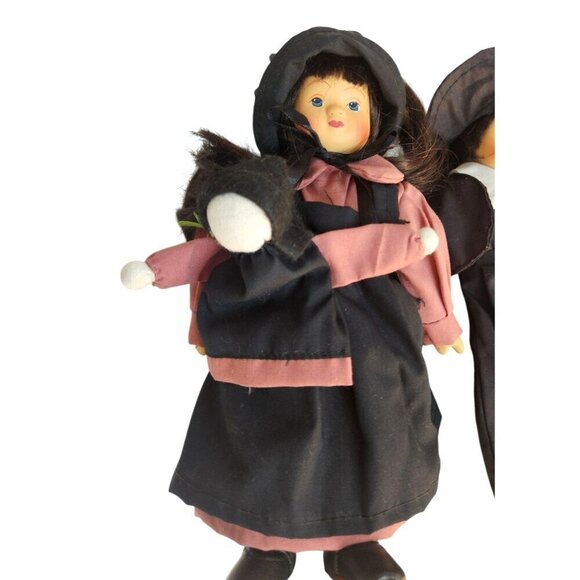 Amish-Inspired Porcelain Doll Couple With Baby Handcrafted Traditional Attire Wo - Picture 4 of 9